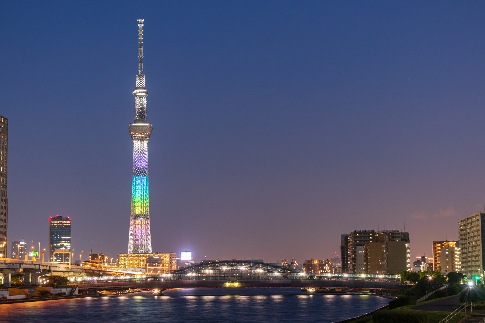スカイツリーと夜景